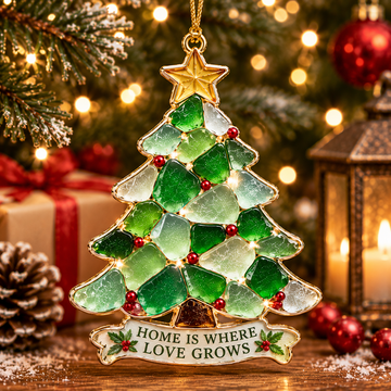 Sea Glass Christmas Blessing Ornaments