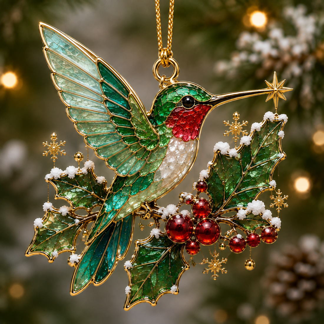 Winter Birds Memorial Christmas Ornaments