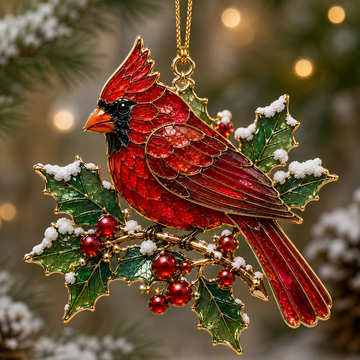 Winter Birds Memorial Christmas Ornaments