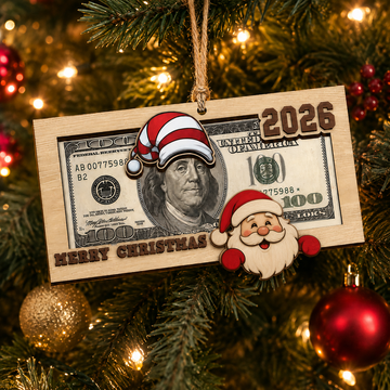 2026 Christmas Cash Gift Frame Ornament