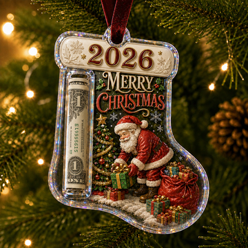 Christmas Tree Ornament Cash Holder – Novelty Holiday Money Holder