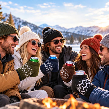 Knitted Insulated Beer Can Glove Mittens – Warm Hands, Cold Drinks