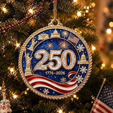 USA 250th Anniversary Christmas Ornament