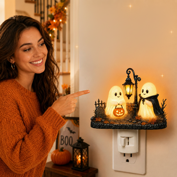 Boo Stop Ghosts Plug-In Halloween Night Light