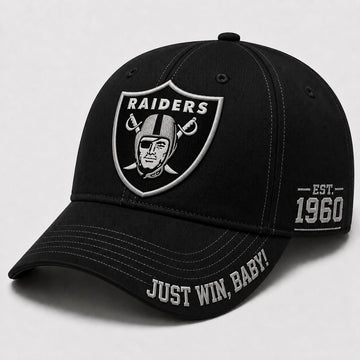Just Win, Baby! Raiders Pride Commemorative Baseball Cap