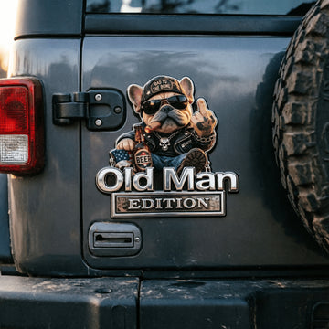 Funny Old Man Edition Vehicle Badge