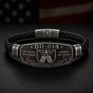 DD-214 American Woman Veteran Bracelet