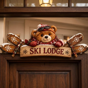 6 Styles Door Topper Collection Rustic Winter Mountain Cabin Door Frame Decor
