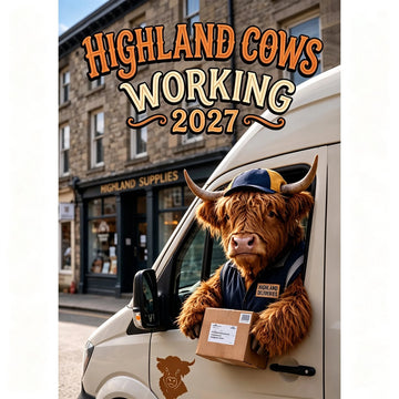 Highland Cows Working 2027 Calendar