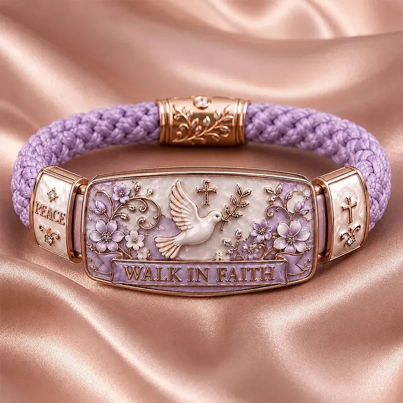 Romantic & Gentle Faith-Inspired Style: Peace Dove and Floral Bracelet