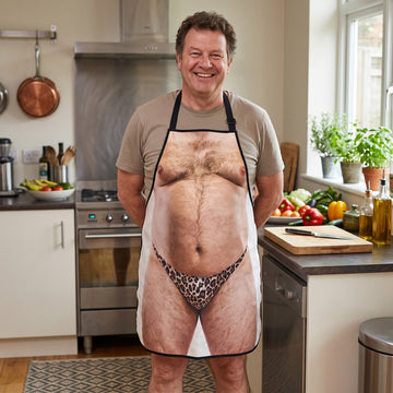 "Leopard Thong" Funny Apron --Novelty Gag Gift for Cooking & Grilling
