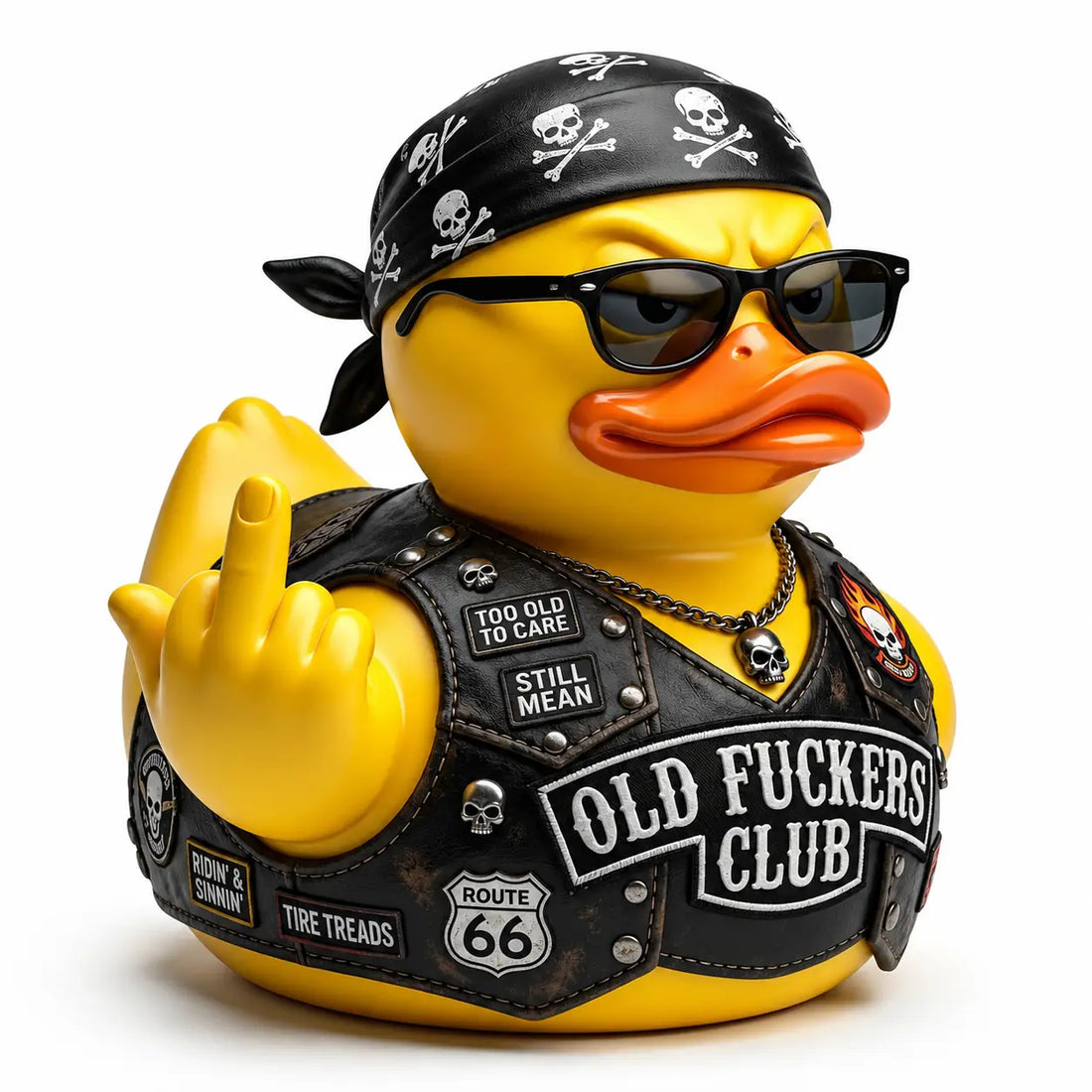 "OLD F**KERS CLUB" Biker-Themed Novelty Duck