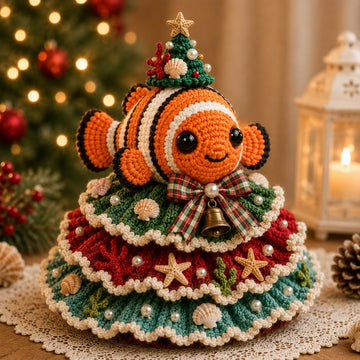 Beginner-Friendly DIY Layered Ocean Christmas Yarn Art Kit Collection