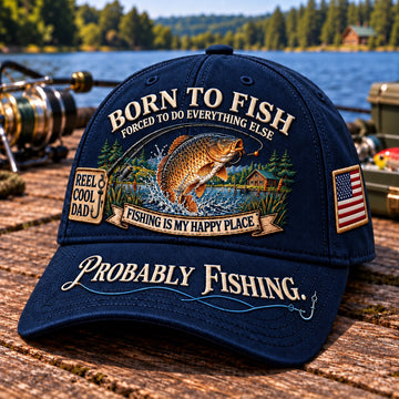 Born To Fish “Probably Fishing” USA Angler Tribute Cap