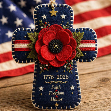 DIY Patriotic Poppy Cross Ornament Kit