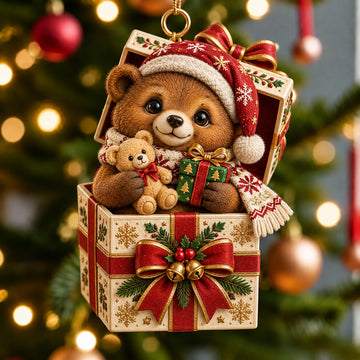 Christmas Gift Box Critter Ornaments – Cute Holiday Animal Keepsakes