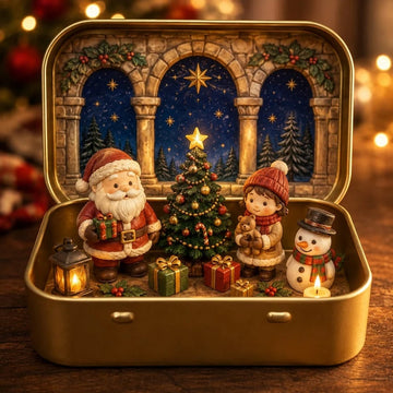 A Tiny Christmas Wonderland in a Tin