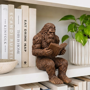 Reading Sasquatch Shelf Sitter Figurine