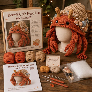 Ocean Series Hood Hat DIY Crochet Kit