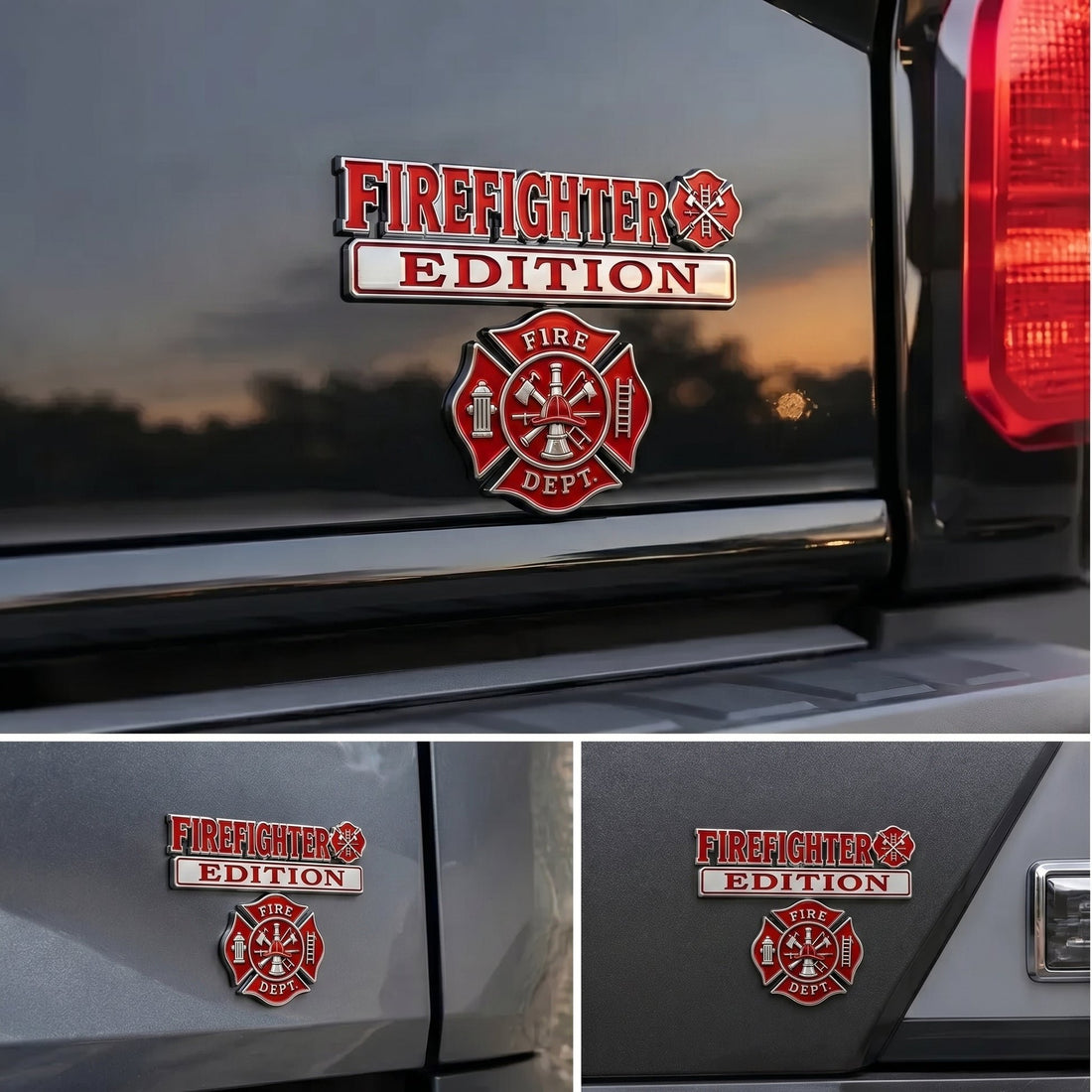 Firefighter Edition Car Emblem Metal Badge