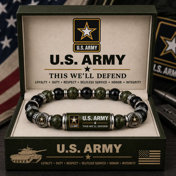 U.S. Army This We'll Defend Tribute Beaded Bracelet