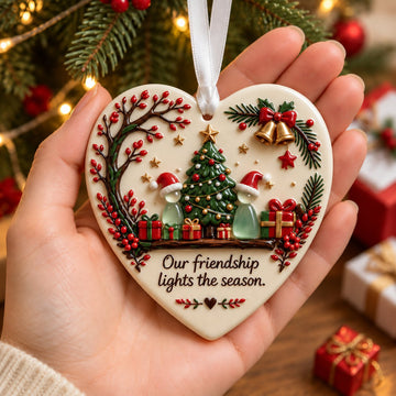 Christmas Friendship Heart Ornament