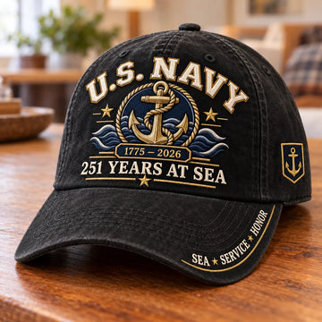 U.S. Navy 251 Years At Sea 1775–2026 Anniversary Baseball Cap