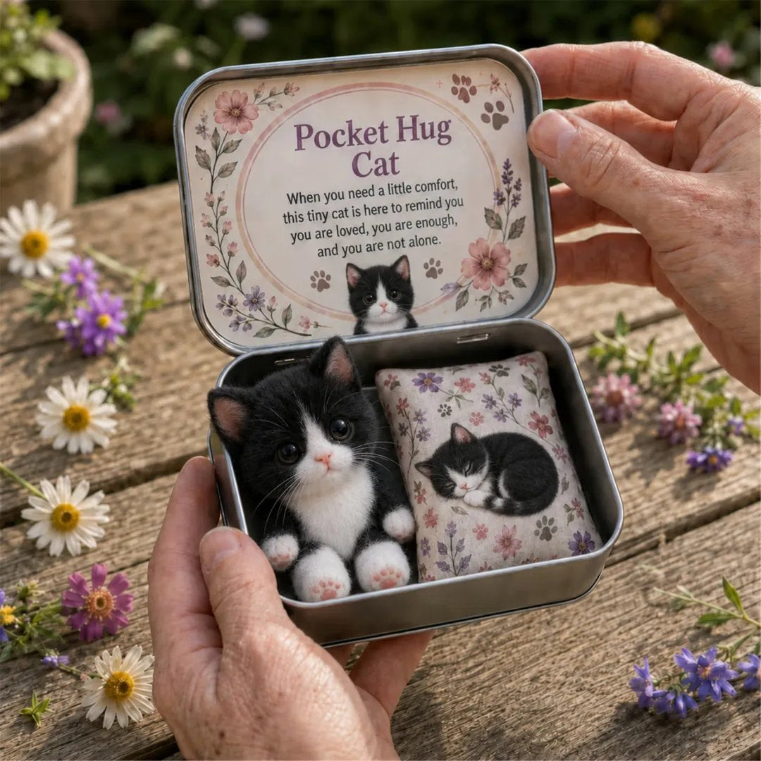 Pocket Hug Plush Keepsake Tin Mini Portable Comfort Pocket Plush Toy