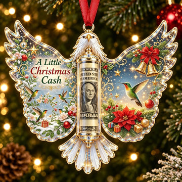 Bird-Themed Christmas Cash Gift Ornaments