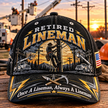 Retired Lineman Baseball Cap