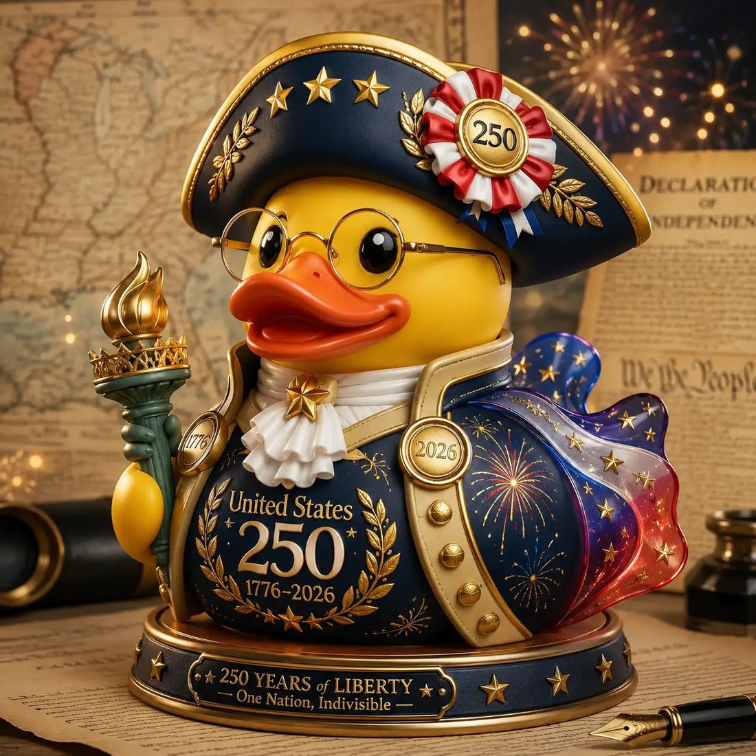 Liberty Quack 250th Anniversary Rubber Duck
