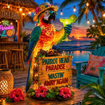 Solar-Powered Waterproof Parrot Paradise Tropical Garden Decorative Light