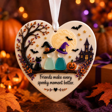 Halloween Friendship Sea Glass Style Ornament