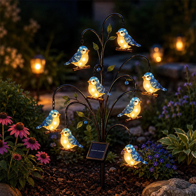 Bird-Shaped Solar Stump Light