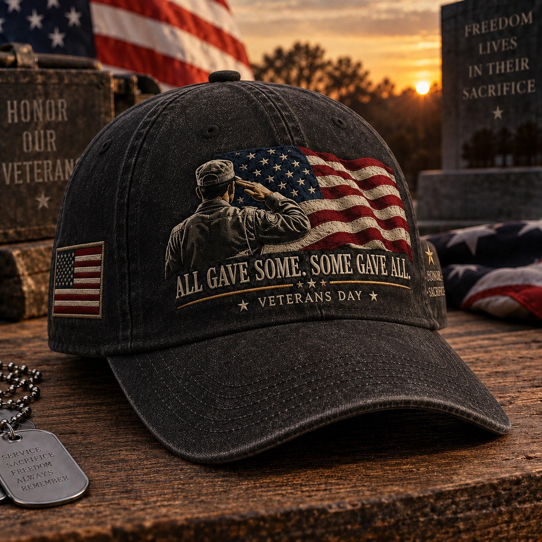 Veterans Day Vintage Cap