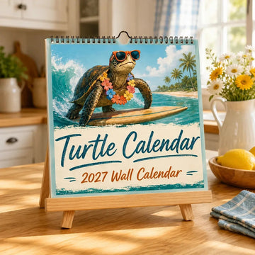 Ride the Waves Through 2027｜Turtle Wall Calendar