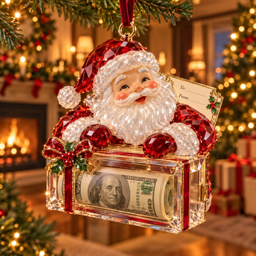 2026 Crystal-Style Christmas Money Holder Ornaments