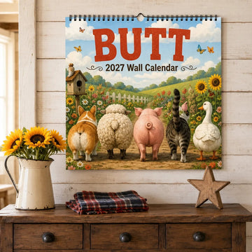BUTT Seriously… 2027 Funny Animal Wall Calendar