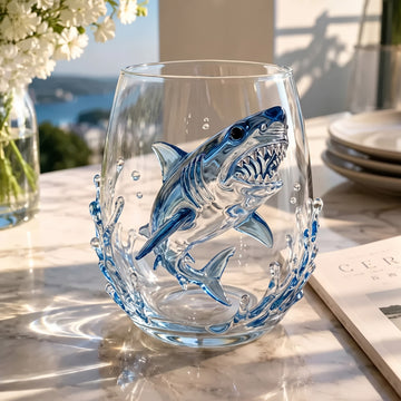 "Ocean Predator" Shark Glass Tumbler