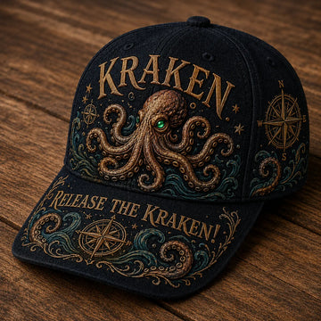 Release The Kraken Embroidered Cap