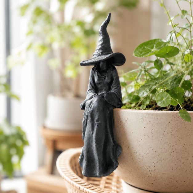 Mysterious Perched Bookshelf Figurine