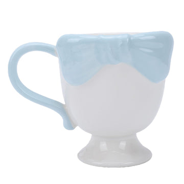 3D Bow Ceramic Coffee Mug – 300 ml Hand-Painted Embossed Bow Tie Tea Cup