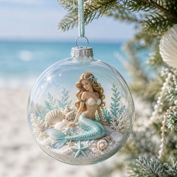 Coastal Christmas Beach Ornament