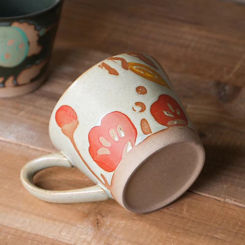 Hand-Painted Rustic Underglaze Mug