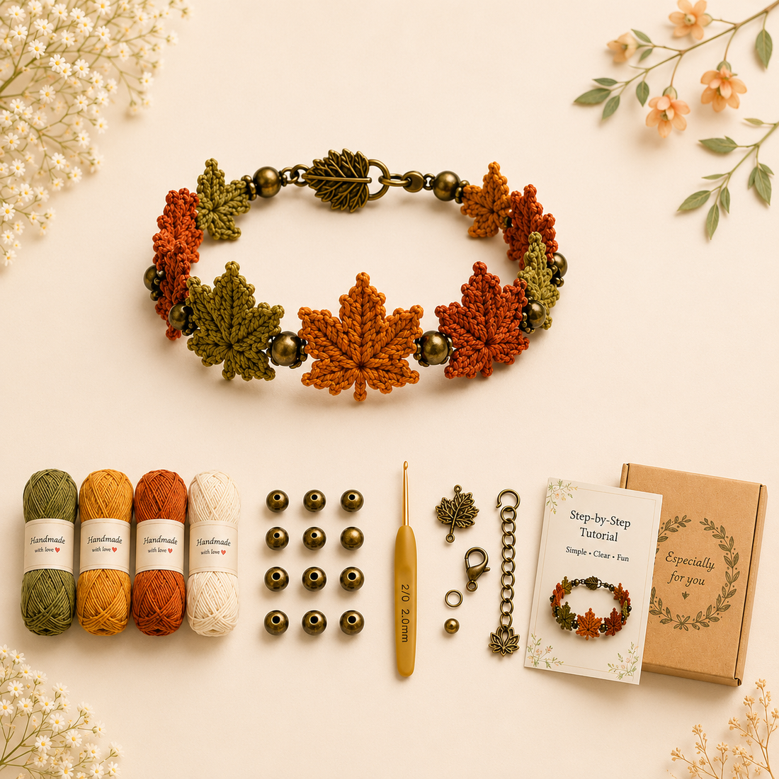 DIY Nature-Inspired Crochet Bracelet Kit