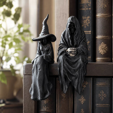 Mysterious Perched Bookshelf Figurine