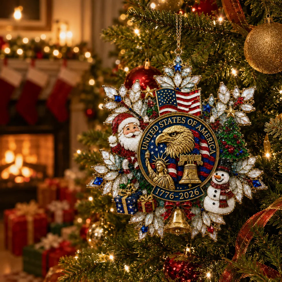 USA 1776-2026 Christmas Ornament