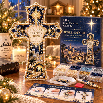 Christmas Scripture Pearl Painting Cross DIY Kit Collection