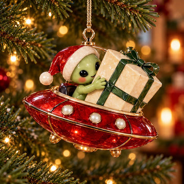 Christmas Alien UFO Ornaments – 6 Cute Cosmic Designs