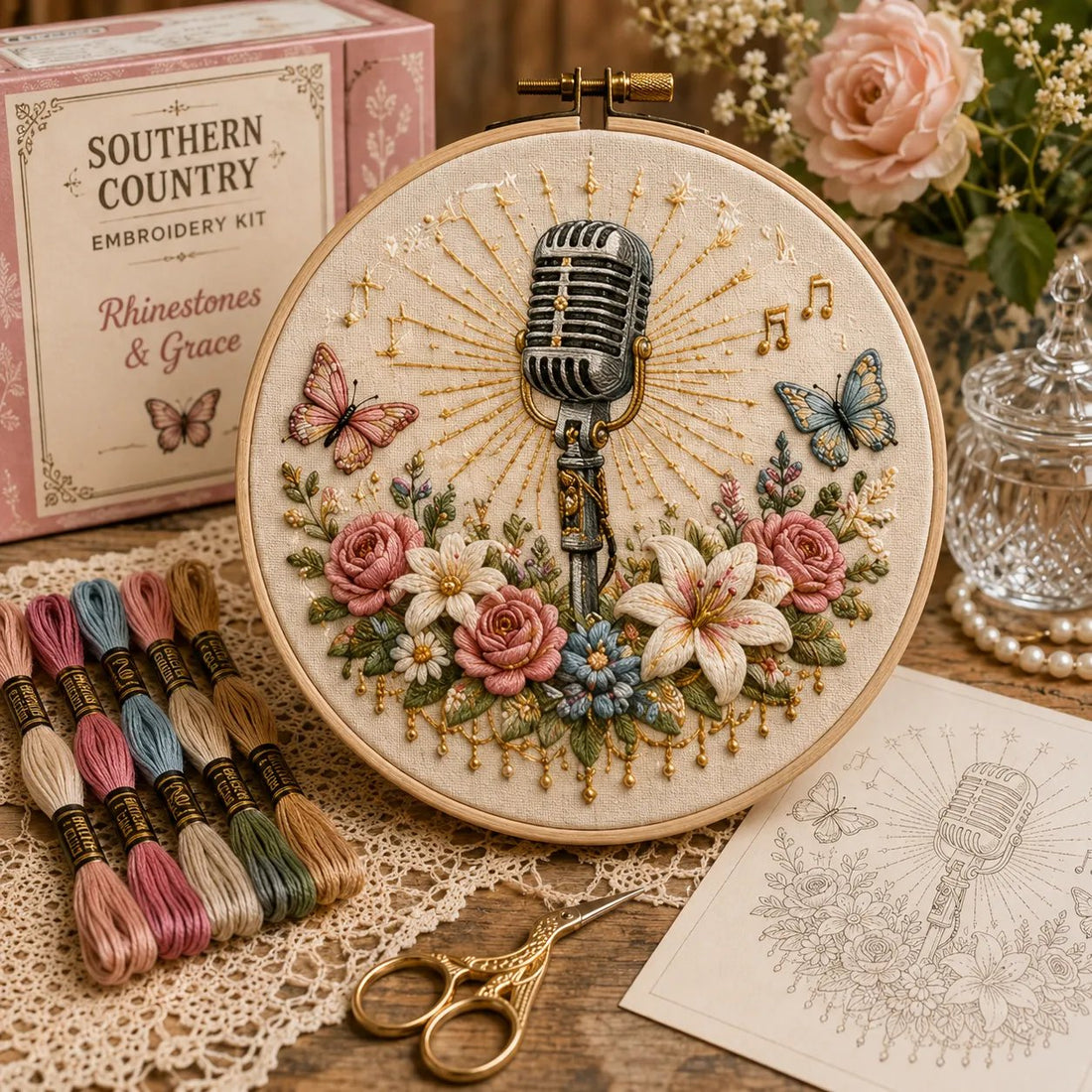 Beginner-Friendly Dolly Southern Country Needlework DIY Kit